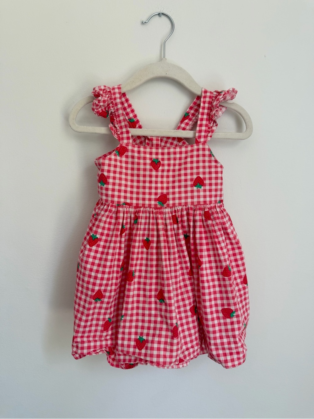 LC Waikiki Gingham Strawberry Sundress (Size 9-12m)